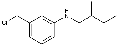 3-(chloromethyl)-N-(2-methylbutyl)aniline Structure