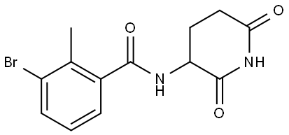 3-bromo-N-(2,6-dioxopiperidin-3-yl)-2-methylbenzamide Structure