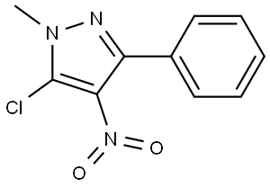5-chloro-1-methyl-4-nitro-3-phenyl-1H-pyrazole Structure