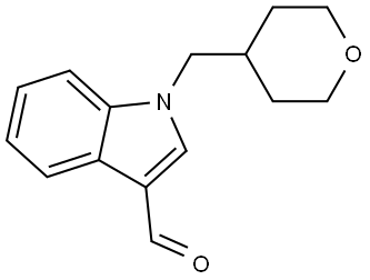 1H-Indole-3-carboxaldehyde, 1-[(tetrahydro-2H-pyran-4-yl)methyl]- Structure