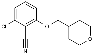 2-Chloro-6-[(tetrahydro-2H-pyran-4-yl)methoxy]benzonitrile Structure