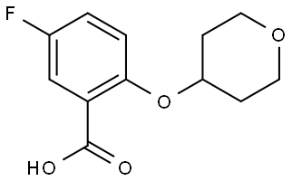 5-fluoro-2-((tetrahydro-2H-pyran-4-yl)oxy)benzoic acid Structure