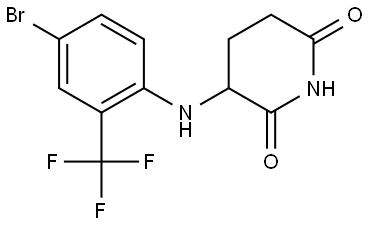 3-[4-bromo-2-(trifluoromethyl)anilino]piperidine-2,6-dione Structure