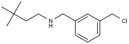 N-(3-(chloromethyl)benzyl)-3,3-dimethylbutan-1-amine Structure