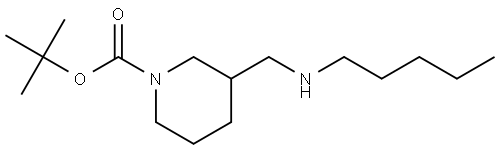 tert-butyl 3-((pentylamino)methyl)piperidine-1-carboxylate Structure