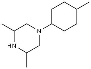 3,5-dimethyl-1-(4-methylcyclohexyl)piperazine Structure