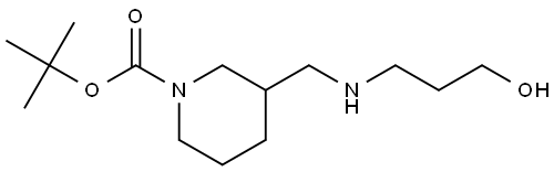 tert-butyl 3-(((3-hydroxypropyl)amino)methyl)piperidine-1-carboxylate Structure