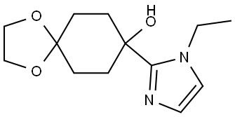 8-(1-Ethyl-1H-imidazol-2-yl)-1,4-dioxaspiro[4.5]decan-8-ol Structure