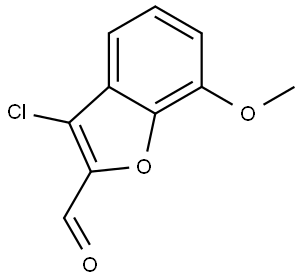 3-chloro-7-methoxy-1-benzofuran-2-carbaldehyde Structure