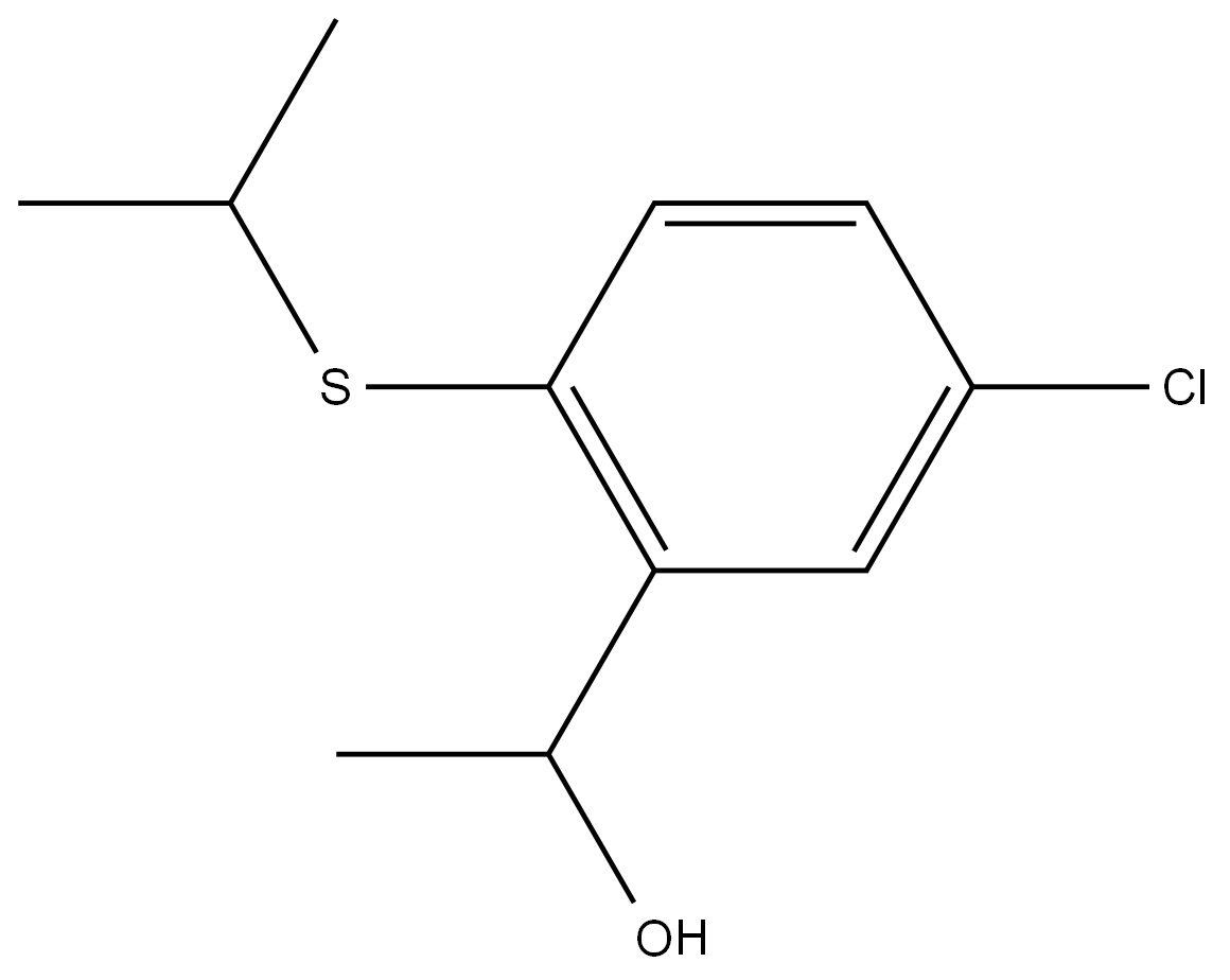 5-Chloro-α-methyl-2-[(1-methylethyl)thio]benzenemethanol Structure