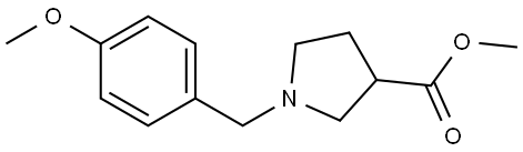 methyl 1-(4-methoxybenzyl)pyrrolidine-3-carboxylate Structure