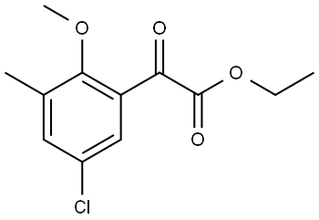 ethyl 2-(5-chloro-2-methoxy-3-methylphenyl)-2-oxoacetate Structure