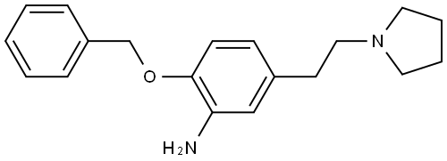 Benzenamine, 2-(phenylmethoxy)-5-[2-(1-pyrrolidinyl)ethyl]- Structure