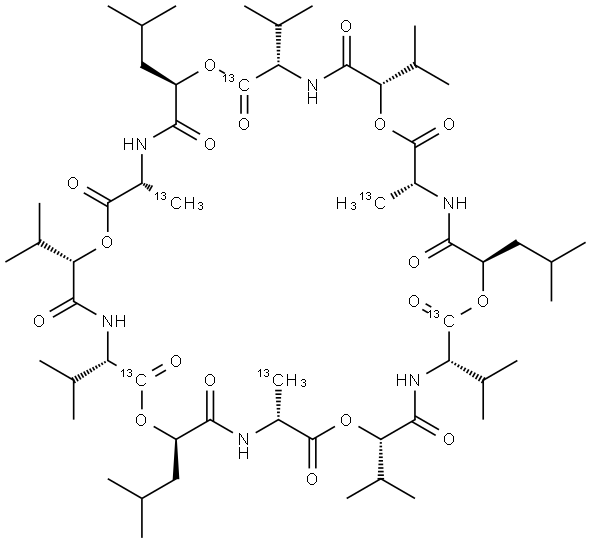 13C6-cereulide (20 μg/mL in acetonitrile) Structure