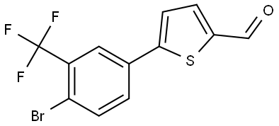 5-(4-bromo-3-(trifluoromethyl)phenyl)thiophene-2-carbaldehyde Structure