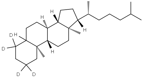 CHOLESTANE-2,2,4,4-D4 구조식 이미지