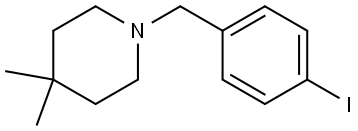 1-[(4-Iodophenyl)methyl]-4,4-dimethylpiperidine Structure