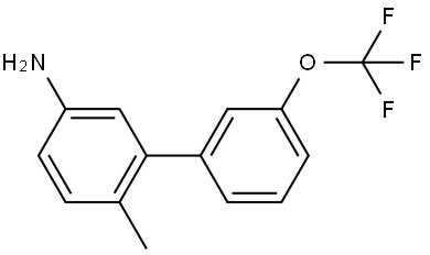 6-Methyl-3'-(trifluoromethoxy)[1,1'-biphenyl]-3-amine Structure