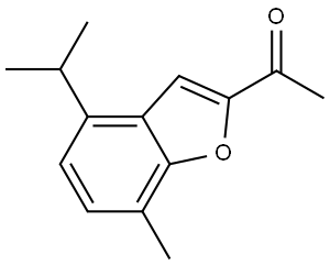 1-(7-methyl-4-propan-2-yl-1-benzofuran-2-yl)ethanone 구조식 이미지