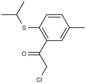 2-Chloro-1-[5-methyl-2-[(1-methylethyl)thio]phenyl]ethanone Structure