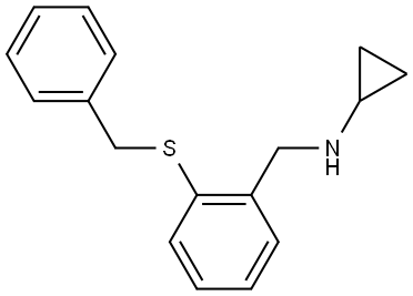 N-Cyclopropyl-2-[(phenylmethyl)thio]benzenemethanamine Structure