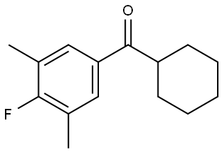 cyclohexyl(4-fluoro-3,5-dimethylphenyl)methanone Structure