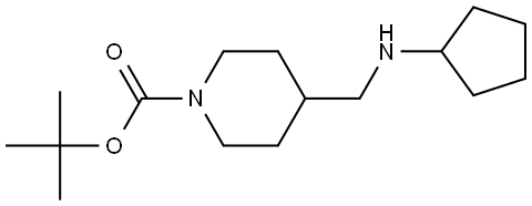 tert-butyl 4-((cyclopentylamino)methyl)piperidine-1-carboxylate Structure