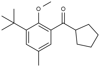 Cyclopentyl[3-(1,1-dimethylethyl)-2-methoxy-5-methylphenyl]methanone Structure