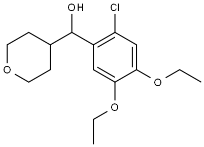 α-(2-Chloro-4,5-diethoxyphenyl)tetrahydro-2H-pyran-4-methanol Structure