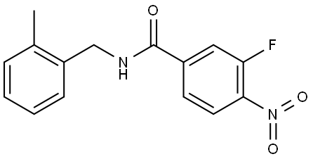 3-fluoro-N-(2-methylbenzyl)-4-nitrobenzamide Structure