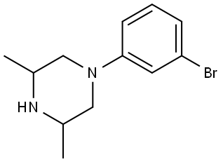 1-(3-bromophenyl)-3,5-dimethylpiperazine Structure