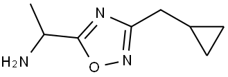 1-(3-(cyclopropylmethyl)-1,2,4-oxadiazol-5-yl)ethan-1-amine Structure