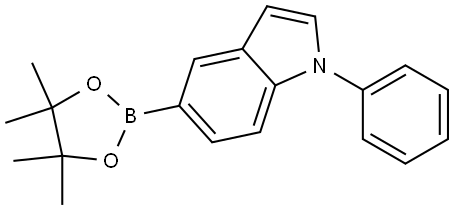 1-Phenyl-5-(4,4,5,5-tetramethyl-1,3,2-dioxaborolan-2-yl)-1H-indole Structure