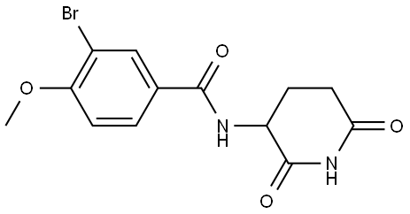 3-bromo-N-(2,6-dioxopiperidin-3-yl)-4-methoxybenzamide Structure