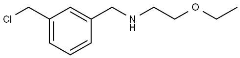 N-(3-(chloromethyl)benzyl)-2-ethoxyethanamine Structure