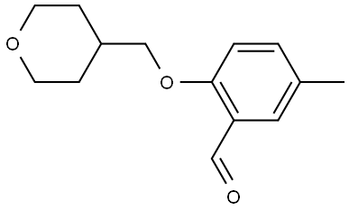 5-Methyl-2-[(tetrahydro-2H-pyran-4-yl)methoxy]benzaldehyde Structure