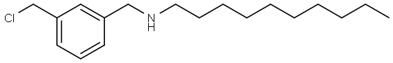 N-(3-(chloromethyl)benzyl)decan-1-amine Structure