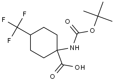 1-((tert-Butoxycarbonyl)amino)-4-(trifluoromethyl)cyclohexane-1-carboxylic acid Structure