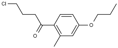 4-Chloro-1-(2-methyl-4-propoxyphenyl)-1-butanone Structure