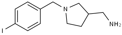 (1-(4-iodobenzyl)pyrrolidin-3-yl)methanamine Structure