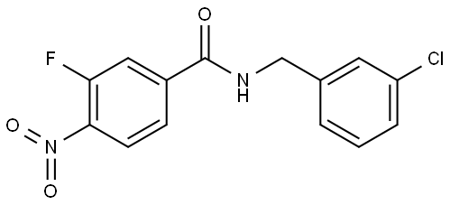 N-(3-chlorobenzyl)-3-fluoro-4-nitrobenzamide Structure