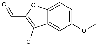 3-chloro-5-methoxybenzofuran-2-carbaldehyde Structure