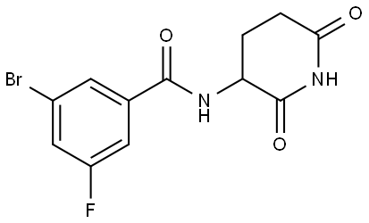 3-bromo-N-(2,6-dioxopiperidin-3-yl)-5-fluorobenzamide Structure