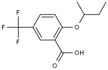 2-(1-Methylpropoxy)-5-(trifluoromethyl)benzoic acid Structure