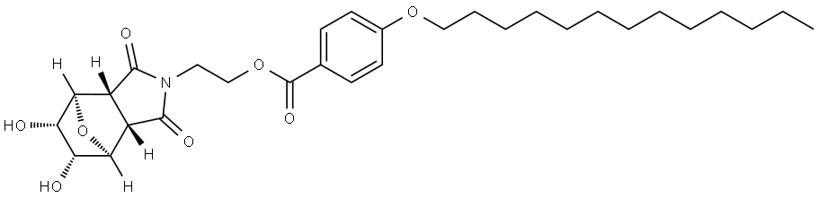 2-((3aR,4R,5S,6R,7S,7aS)-5,6-dihydroxy-1,3-dioxohexahydro-1H-4,7-epoxyisoindol-2(3H)-yl)ethyl 4-(tridecyloxy)benzoate Structure