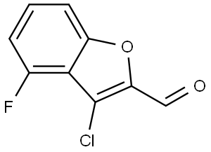 3-chloro-4-fluorobenzofuran-2-carbaldehyde Structure