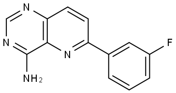 Pyrido[3,2-d]pyrimidin-4-amine, 6-(3-fluorophenyl)- Structure