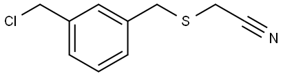 2-((3-(chloromethyl)benzyl)thio)acetonitrile Structure