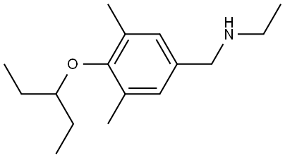 N-Ethyl-4-(1-ethylpropoxy)-3,5-dimethylbenzenemethanamine Structure