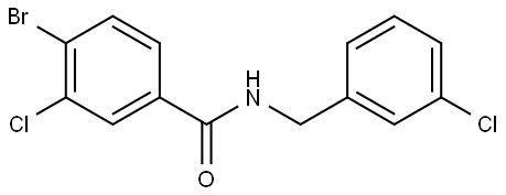 4-Bromo-3-chloro-N-[(3-chlorophenyl)methyl]benzamide Structure